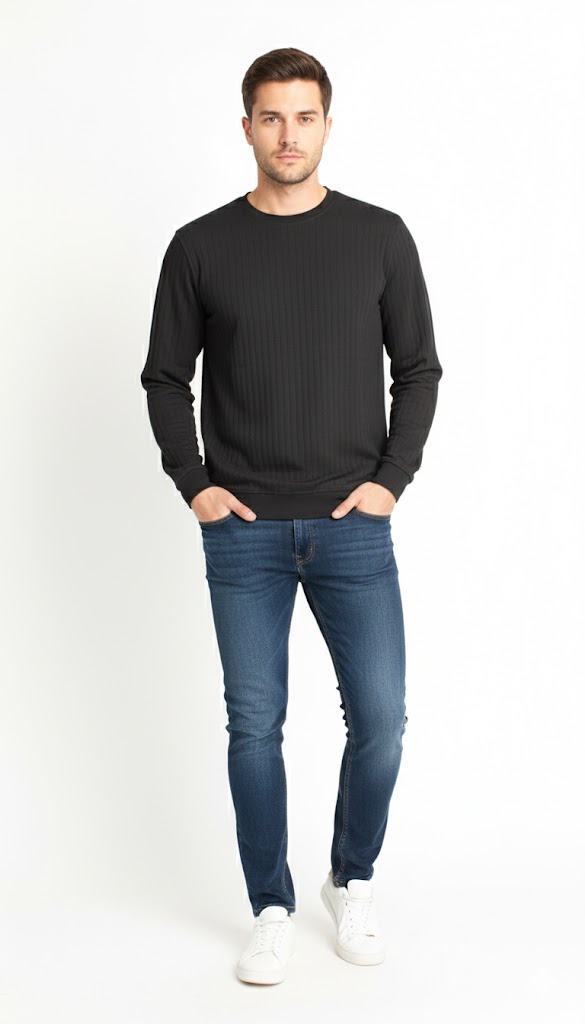 Markova Triko Çizgili Siyah Markova Triko Çizgili Siyah