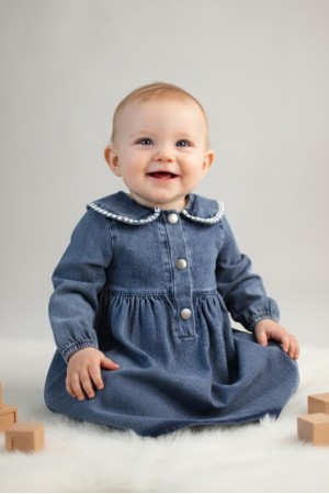 Mensis Yarım Patlı Yakalı Kot Elbise (2 Yaş)… Mensis Yarım Patlı Yakalı Kot Elbise (2 Yaş)…