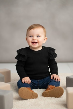 Zade Omuz Detaylı Siyah  (8 Yaş)…