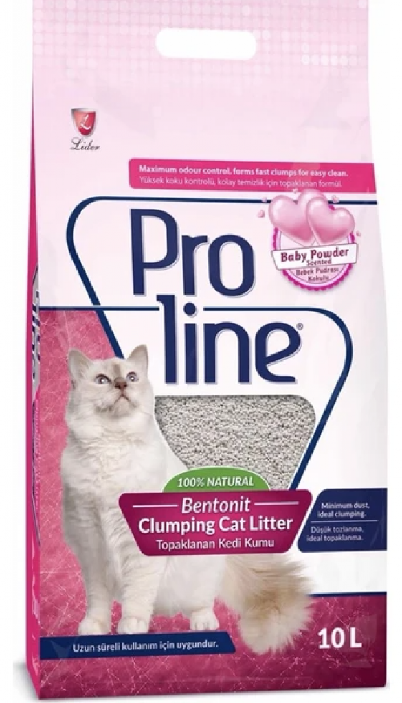 Proline Bebek Pudrası Kokulu Kedi Kumu 10 Litre Proline Bebek Pudrası Kokulu Kedi Kumu 10 Litre