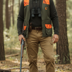 Spayko Turuncu Orman Desenli Av Yeleği