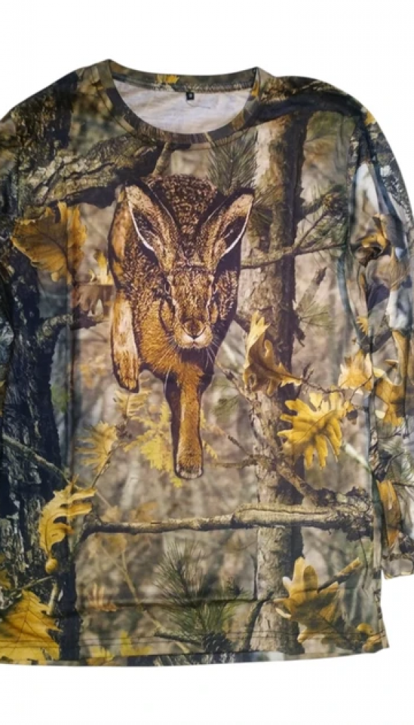 Tavşan Desenli Orman Kamuflaj Sıfır Yaka Uzun Kollu Sweatshirt Tavşan Desenli Orman Kamuflaj Sıfır Yaka Uzun Kollu Sweatshirt