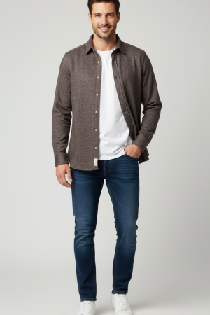 Buffin Örme Gömlek Vizon…