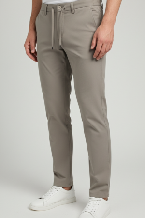 İntegral Bel Lastik Bağcıklı Beige…