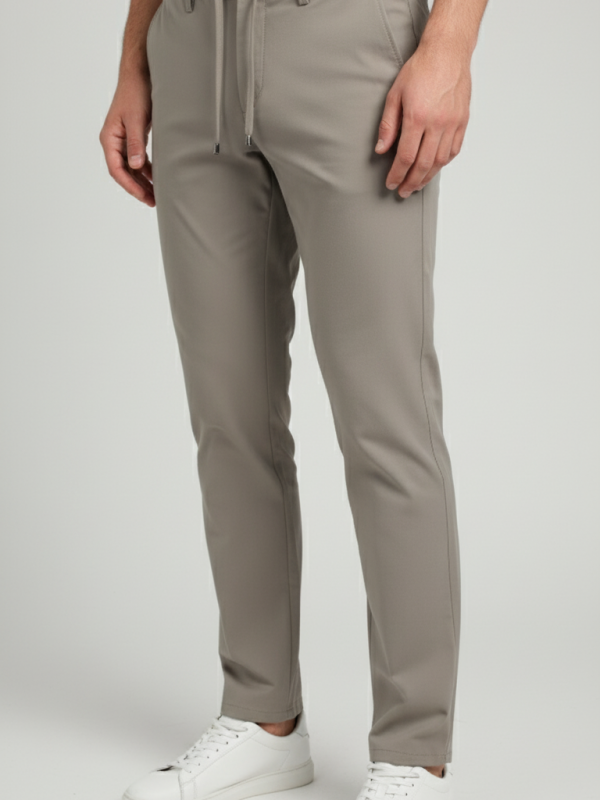 İntegral Bel Lastik Bağcıklı Beige…