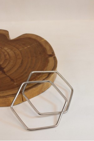 Çokgen Gümüş Renk Çanta Sapı,Metal,Aksesuar…