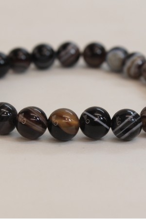 Siyah Göz Akik Taşı Yuvarlak Kesim…