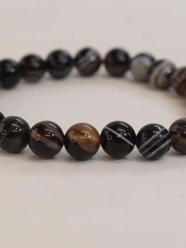 Siyah Göz Akik Taşı Yuvarlak Kesim…