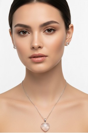 Kristal kuvars doğal taş kolye d4…