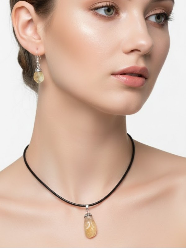 Sitrin doğal taş kolye 11…