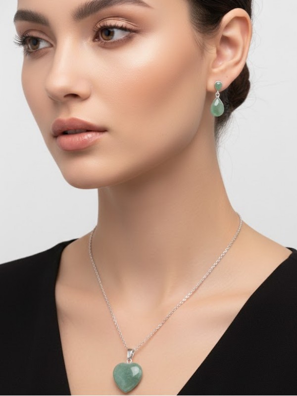 Aventurin doğal taş kolye 12…