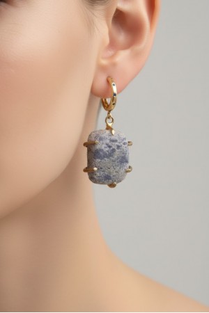 Lapis doğal taş küpe…