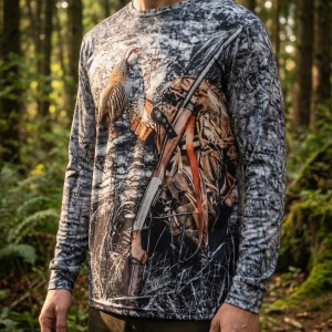 Spayko Avcılık Desenli Baskılı Tişört