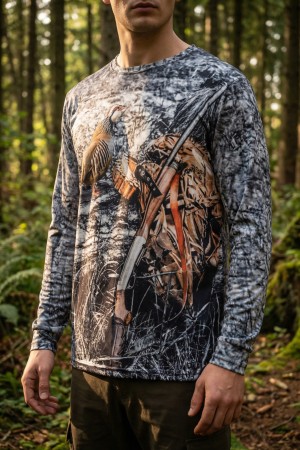 Spayko Avcılık Desenli Baskılı Tişört…