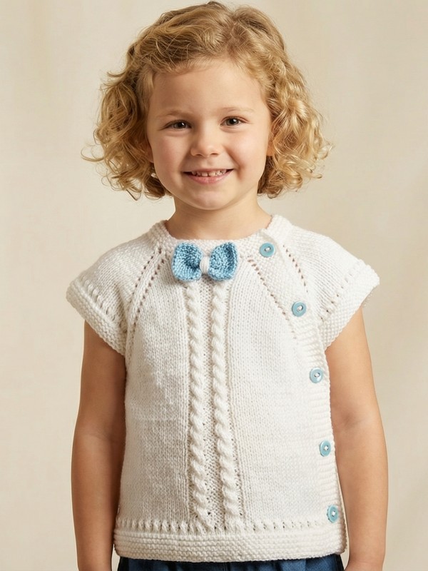 Beyaz Örme Yelek …