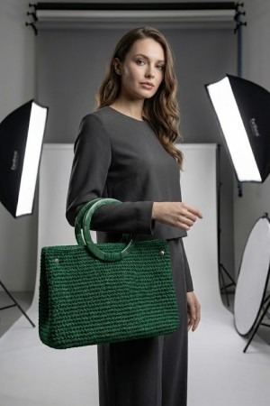 Yeşil Örgü Çanta…