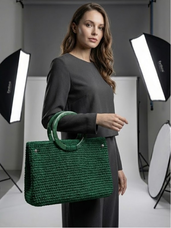 Yeşil Örgü Çanta…