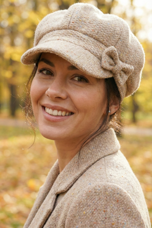 El Yapımı Şapka Krem…