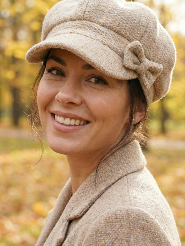 El Yapımı Şapka Krem…