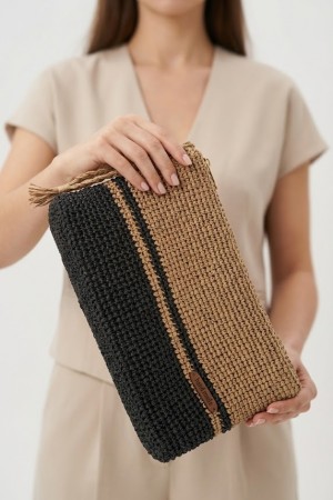 El Yapımı Örgü Çanta Krem & Lacivert…